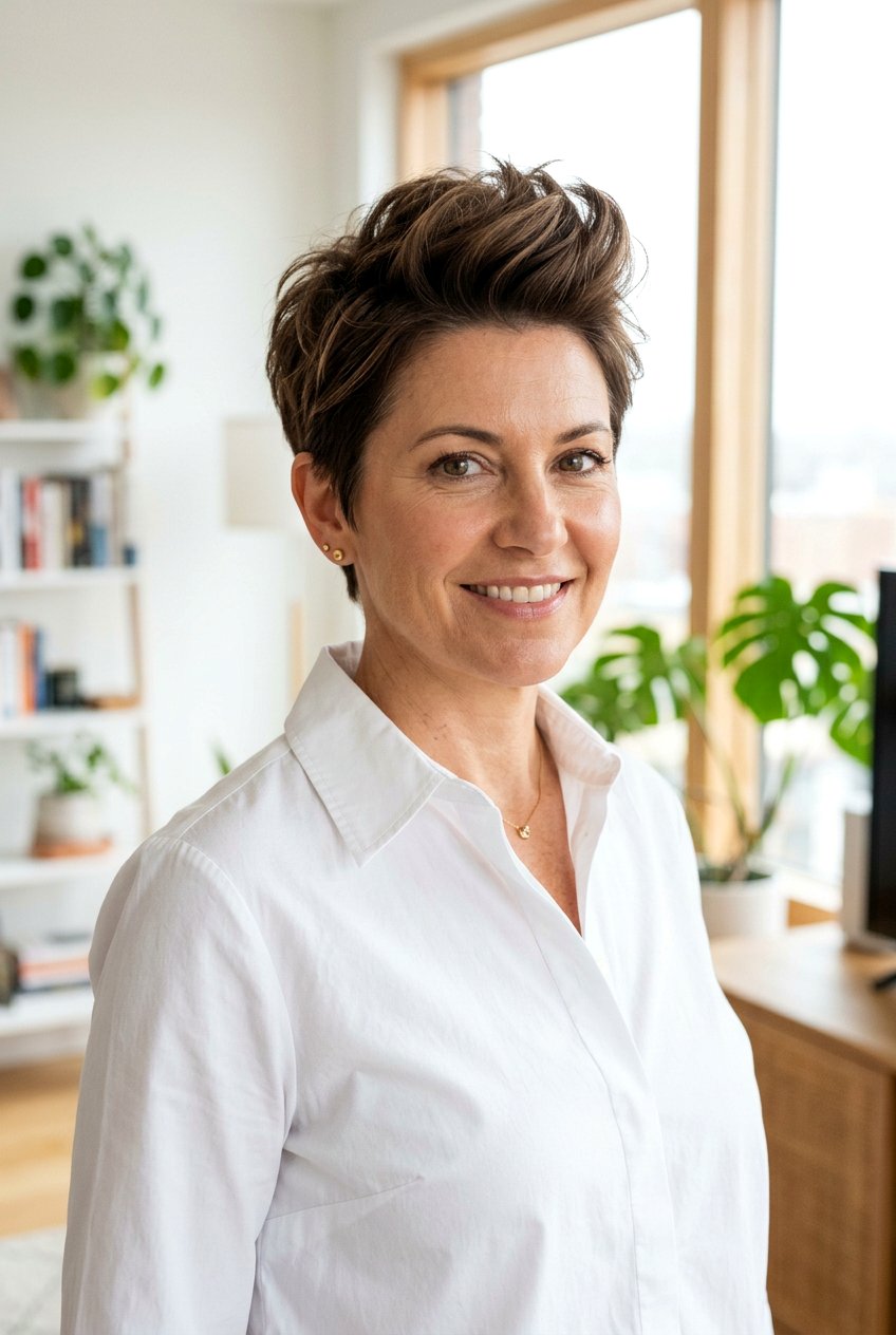 Short Layered Pixie With Volume On Top - 20 short layered pixie for women over 70 - 20 short layered pixie for women over 70