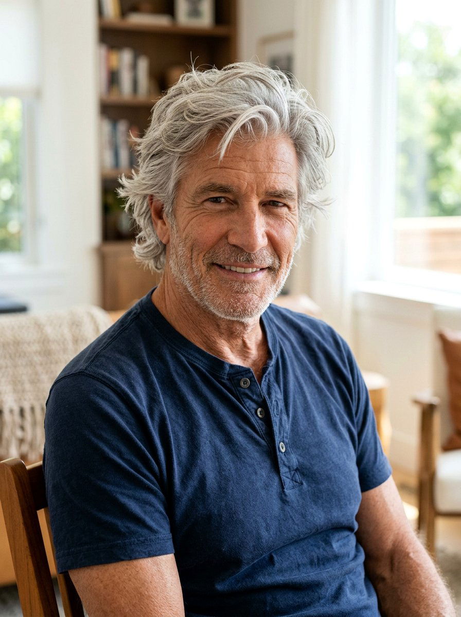 Short Layered Shag - 20 older men hairstyles with gray hair - 20 older men hairstyles with gray hair