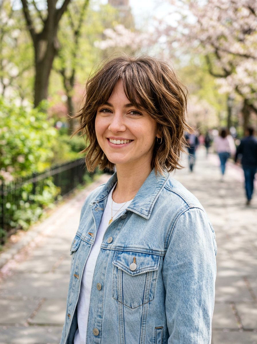 20 Stunning Layered Shag With Curtain Fringe Hairstyles