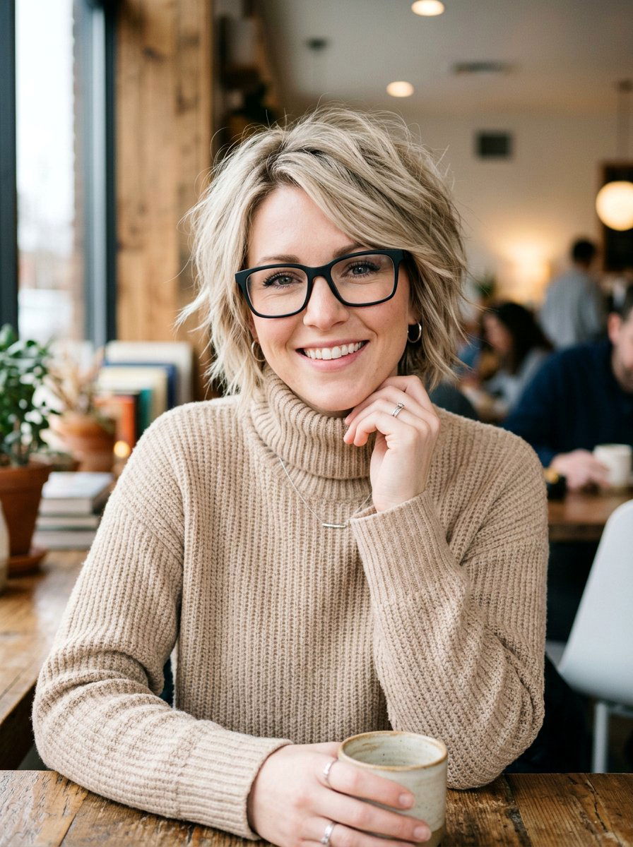 Short Layered Shag With Glasses - 20 layered shags for women with glasses - 20 layered shags for women with glasses