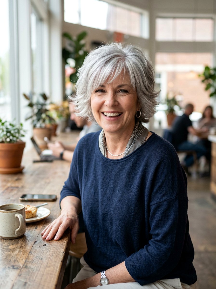 Short Layered Silver Gray Hair - 20 trendy silver gray hair color 2026 - 20 trendy silver gray hair color 2026