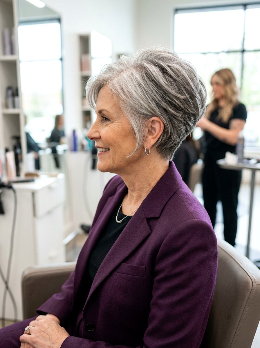 Short Layered Wedge Haircut For Older Women - 20 polished office hairstyle for older women - 20 polished office hairstyle for older women