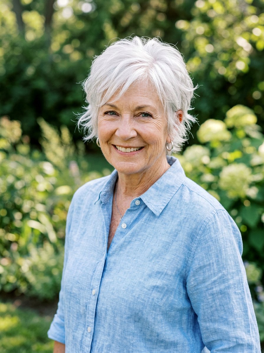 Short Layered White Pixie - 20 white pixie haircut for older women - 20 white pixie haircut for older women