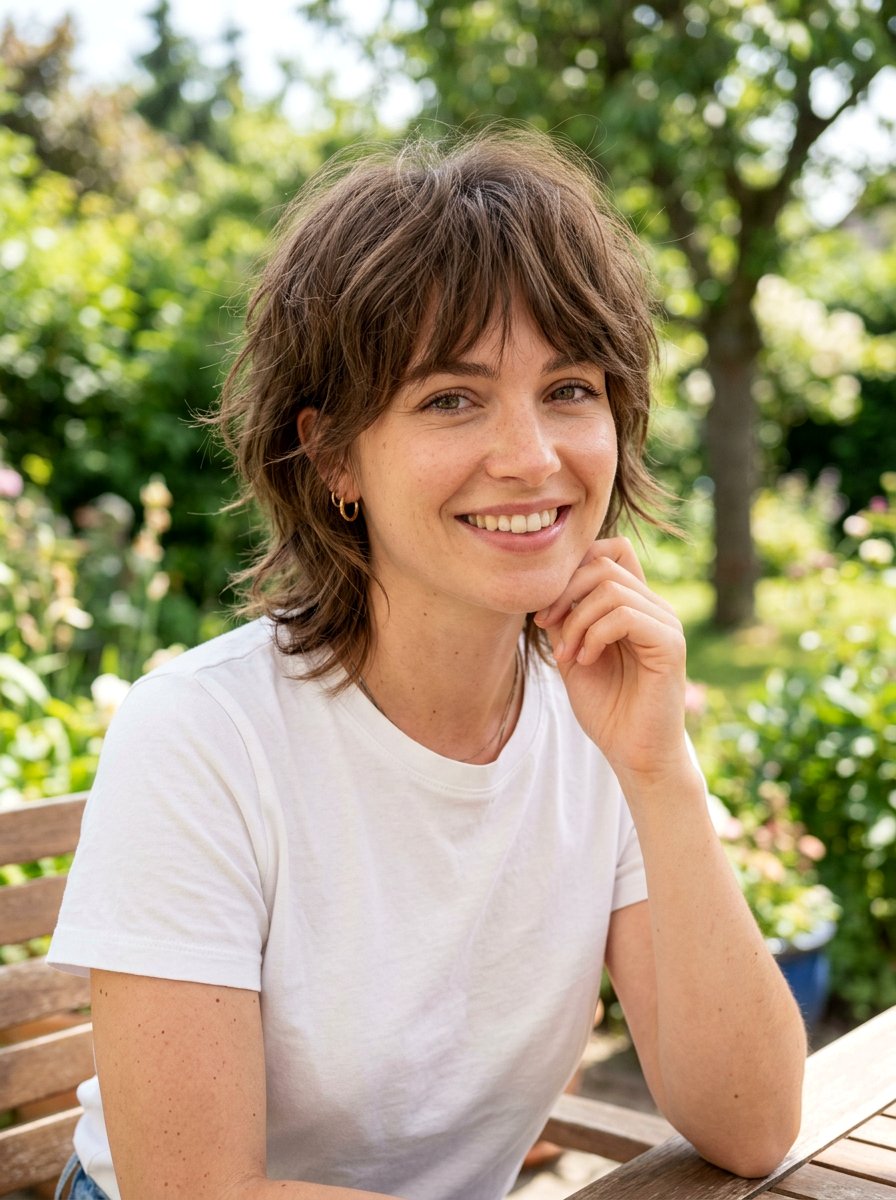 Short Layered Wolf Cut With Soft Bangs - 20 layered wolf cut with soft bangs - 20 layered wolf cut with soft bangs