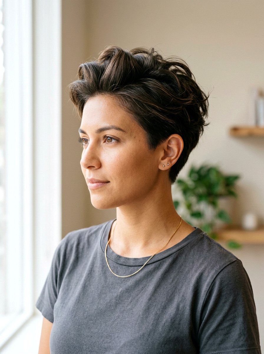 Short Low Taper Haircut With Volume On Top - 20 short haircut with tapered back - 20 short haircut with tapered back