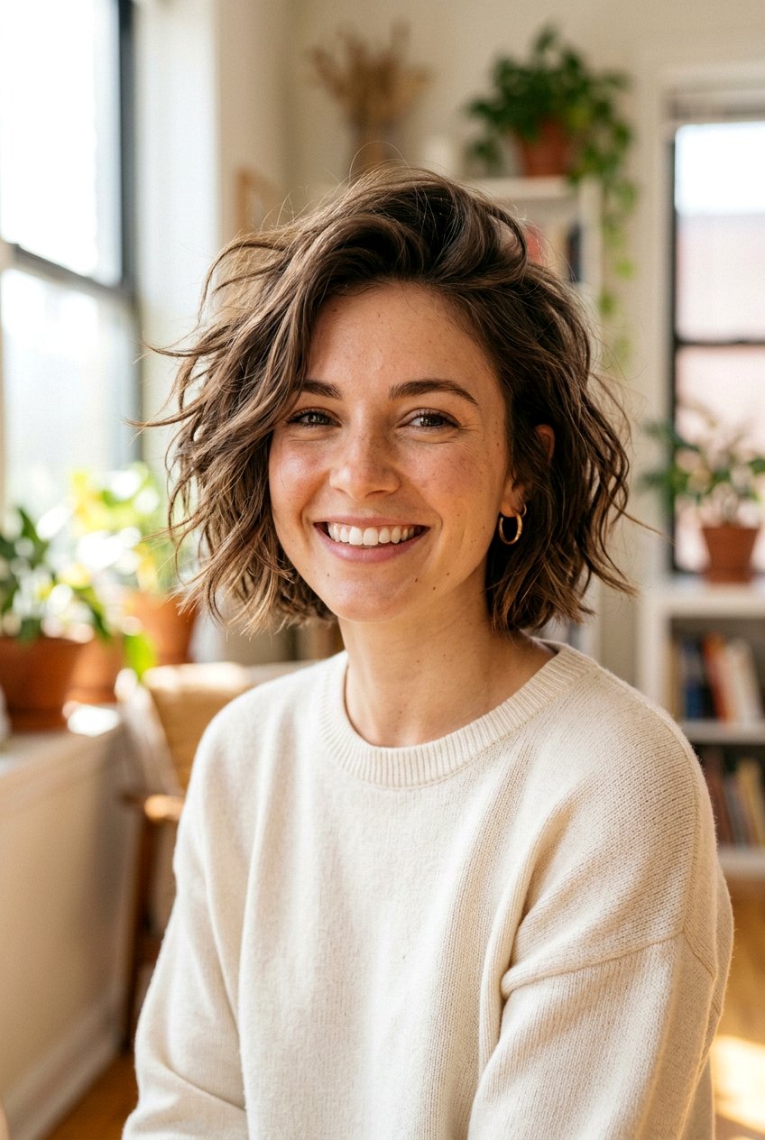 Short Messy Bob Haircut - 20 easy short haircut for busy mornings - 20 easy short haircut for busy mornings