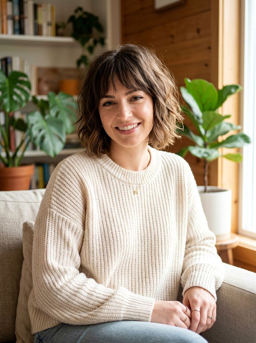 Short Messy Bob with Wispy Bangs - 20 short haircut with wispy bangs - 20 short haircut with wispy bangs