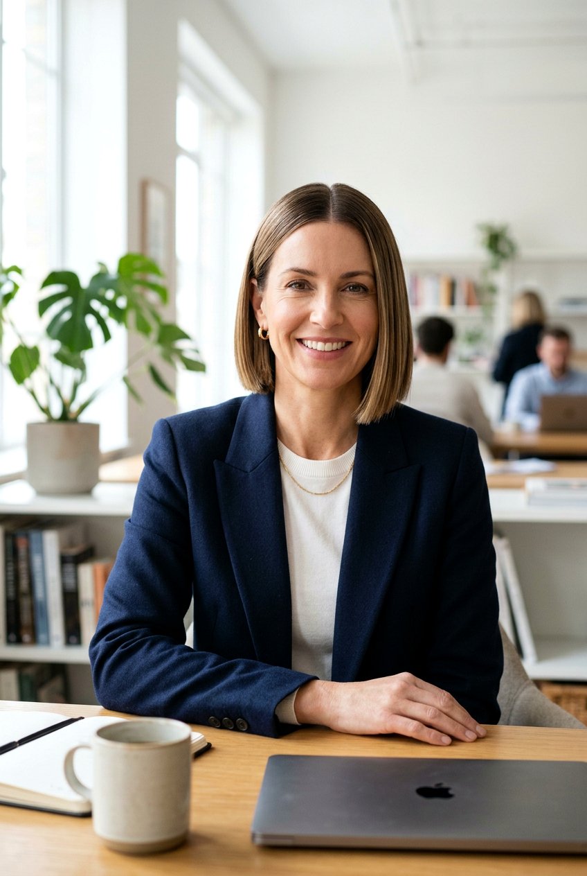 Short Mom Bob With Middle Part - 20 mom bob haircut with middle part - 20 mom bob haircut with middle part