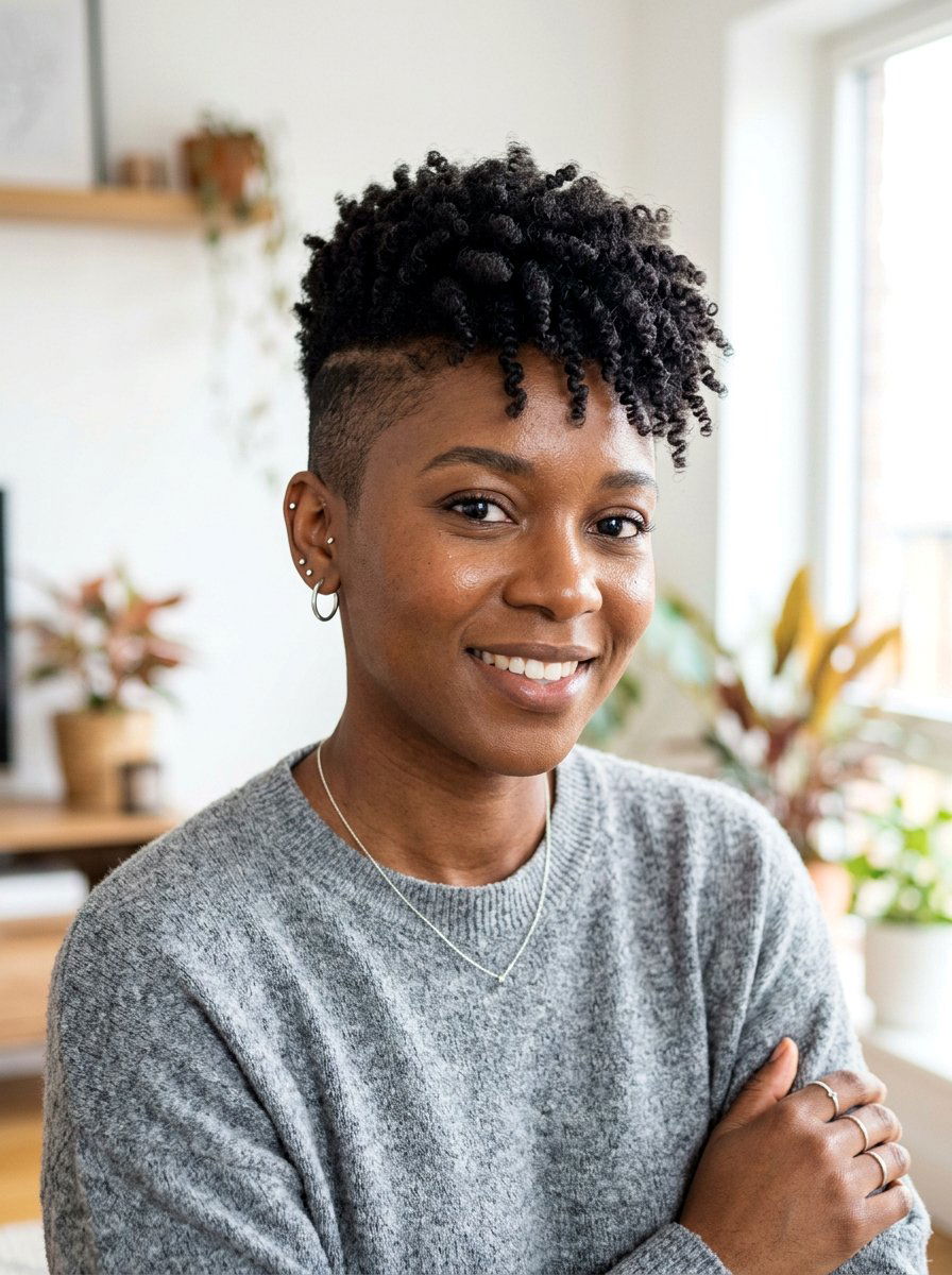 Short Natural Hair Shaved Side - 20 side shaved natural hairstyle - 20 side shaved natural hairstyle