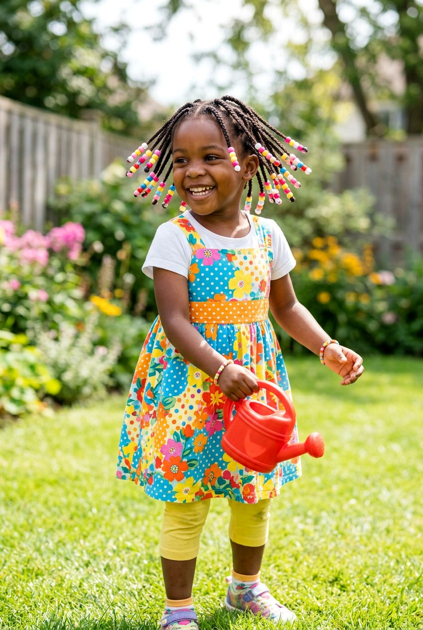 Short Natural Hair With Beads For Little Girls - 20 bead hairstyles for little girls - 20 bead hairstyles for little girls