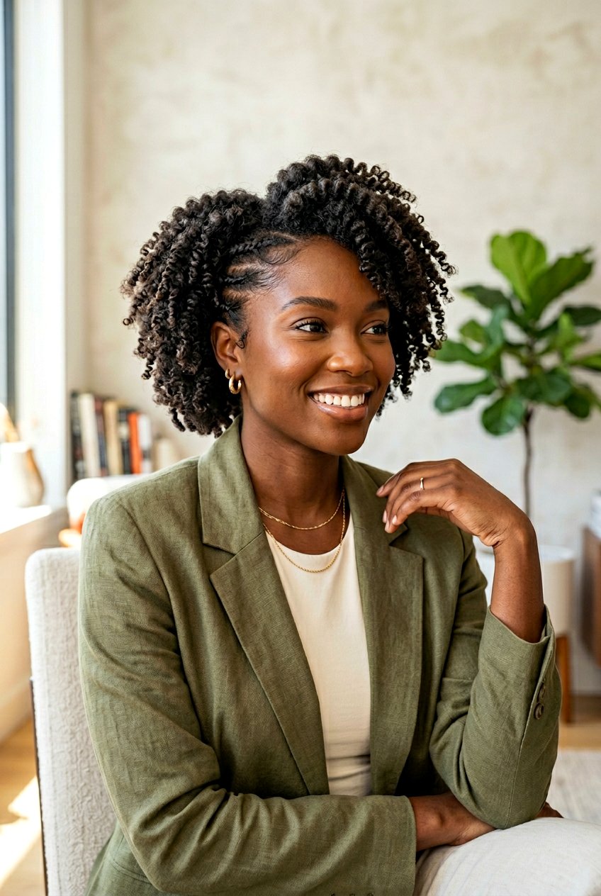 Short Natural Twist Out - 20 black women office hairstyle ideas - 20 black women office hairstyle ideas