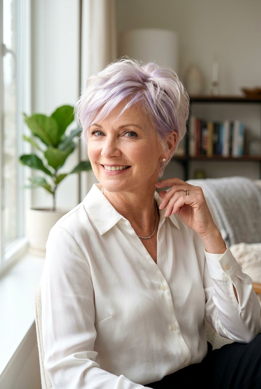 Short Pearl Blonde Pixie - 20 pearl blonde for women over 60 - 20 pearl blonde for women over 60
