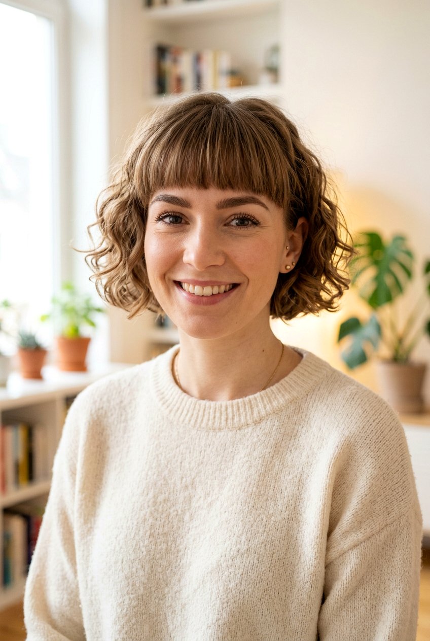 Short Perm Bob With Bangs - 20 perms for short hair - 20 perms for short hair