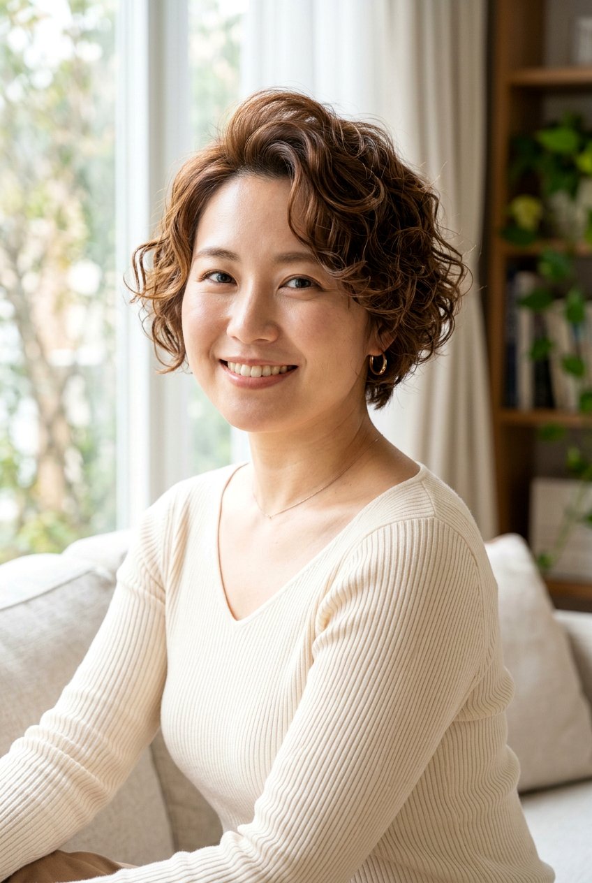 Short Permed Hair For Round Face - 20 perms for short hair - 20 perms for short hair