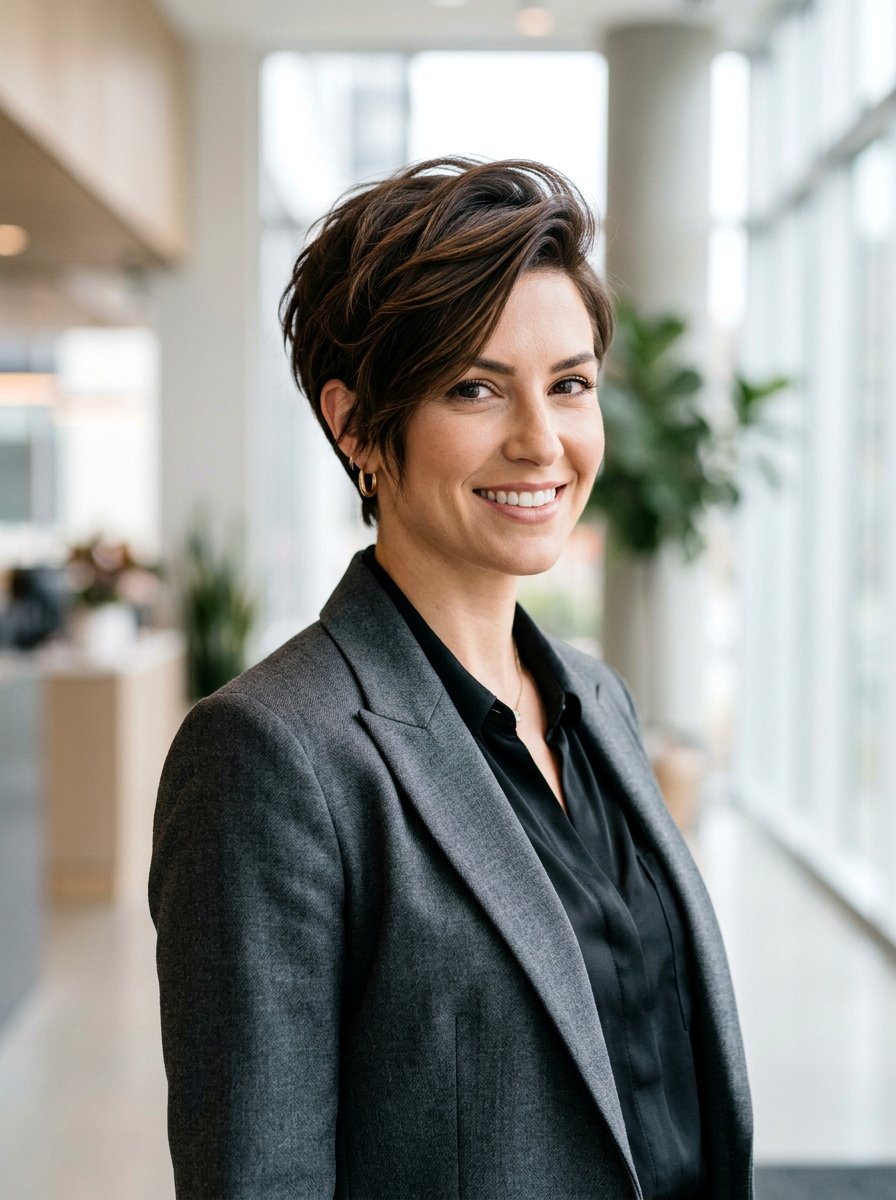 Short Pixie Blowout - 20 interview hairstyle with simple blowout - 20 interview hairstyle with simple blowout