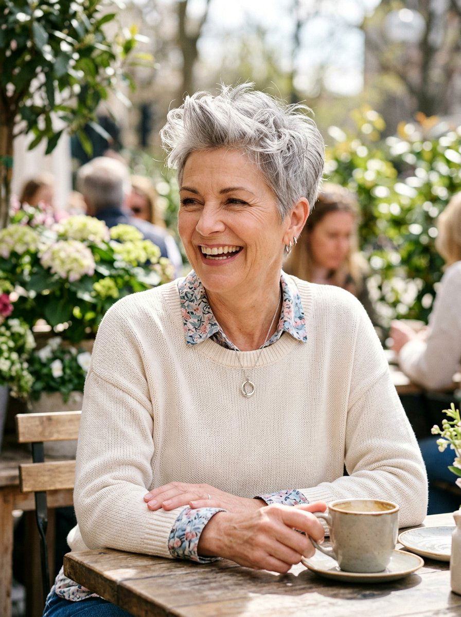 Short Pixie Cut For Gray Hair - 20 easy hairstyle for naturally gray hair - 20 easy hairstyle for naturally gray hair