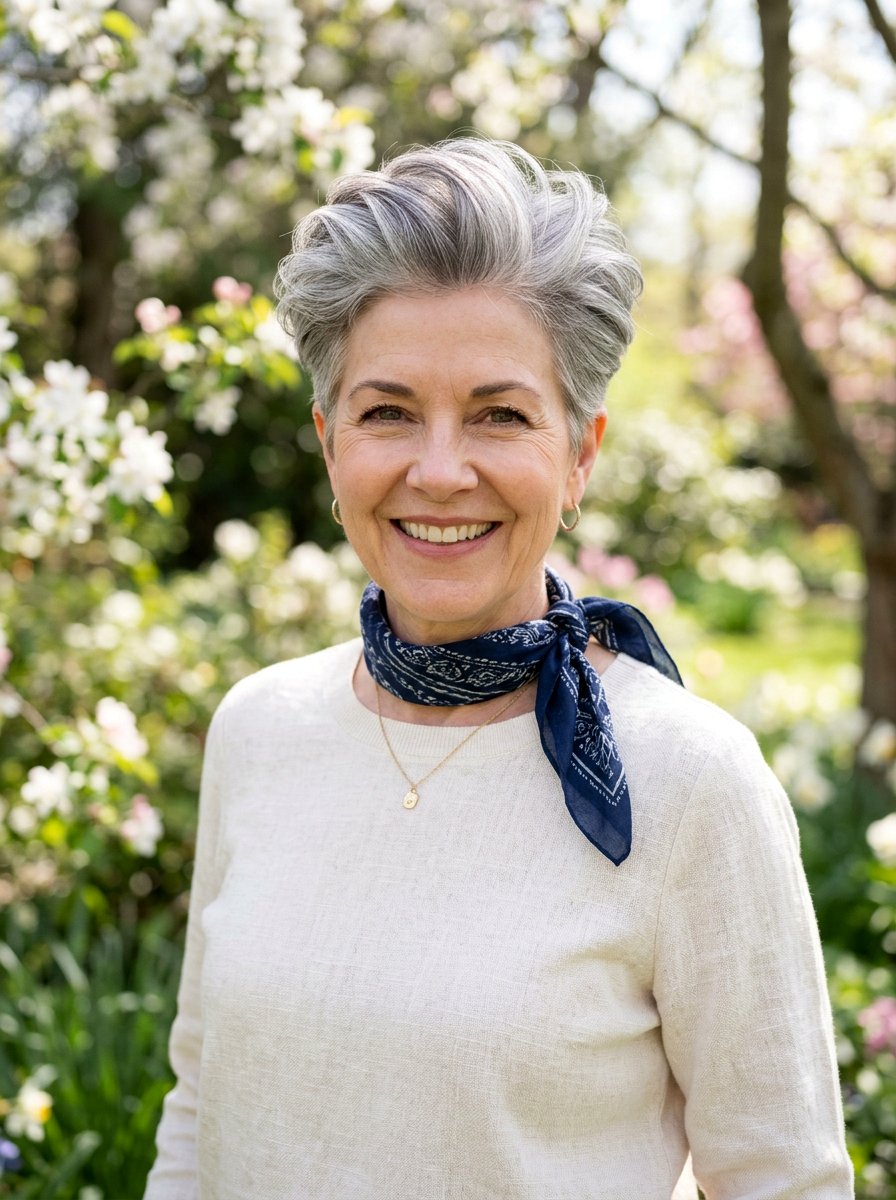 Short Pixie Cut For Gray Hair - 20 older women hairstyle ideas for gray hair