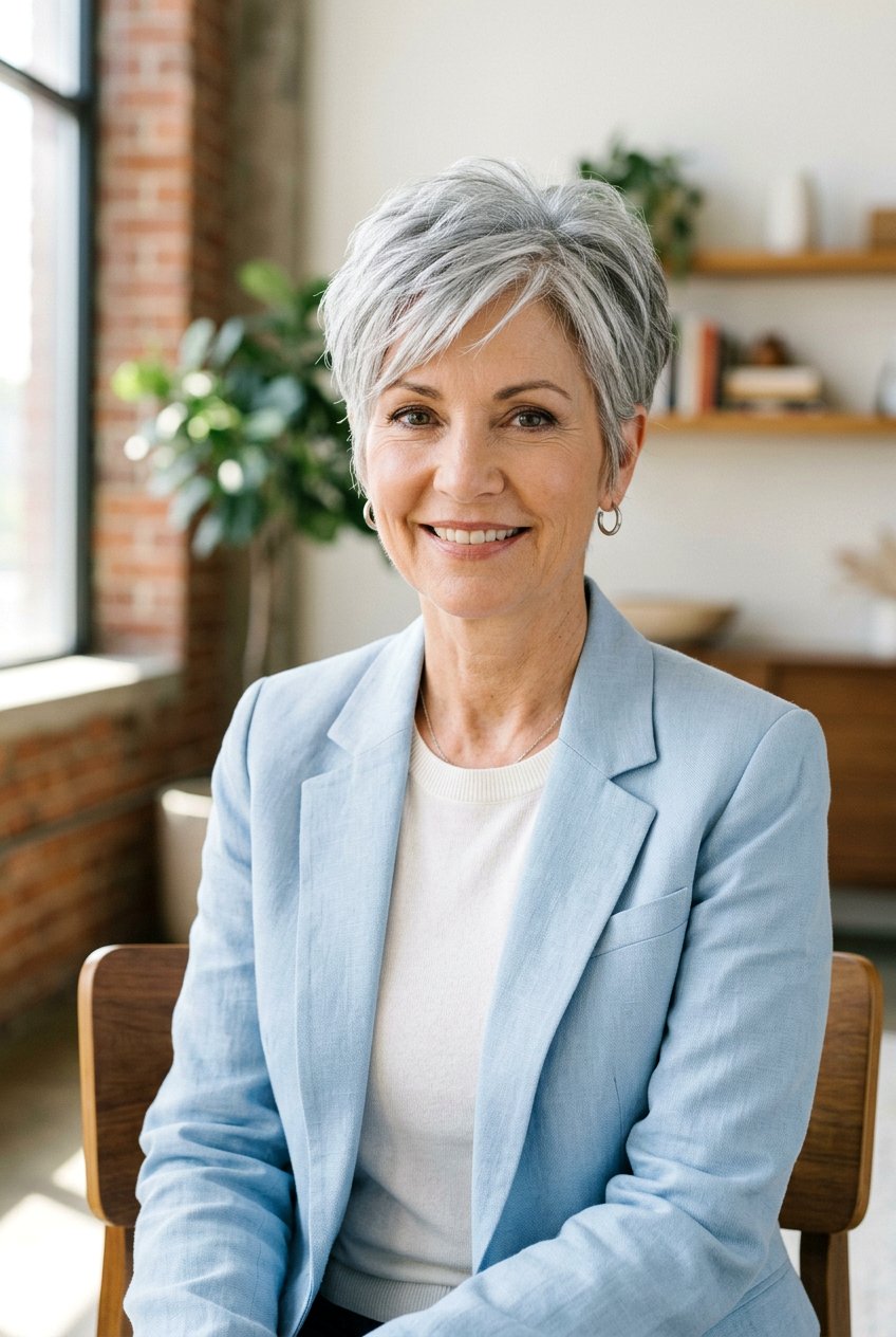 Short Pixie Cut Gray Hair - 20 hairstyles for women with naturally gray hair - 20 hairstyles for women with naturally gray hair