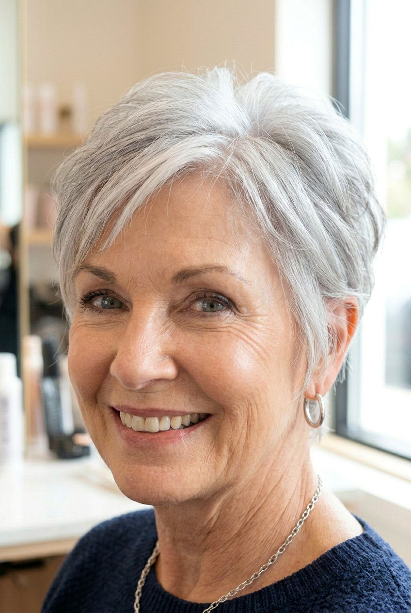 Short Pixie Cut - 20 flattering haircuts for older women - 20 flattering haircuts for older women