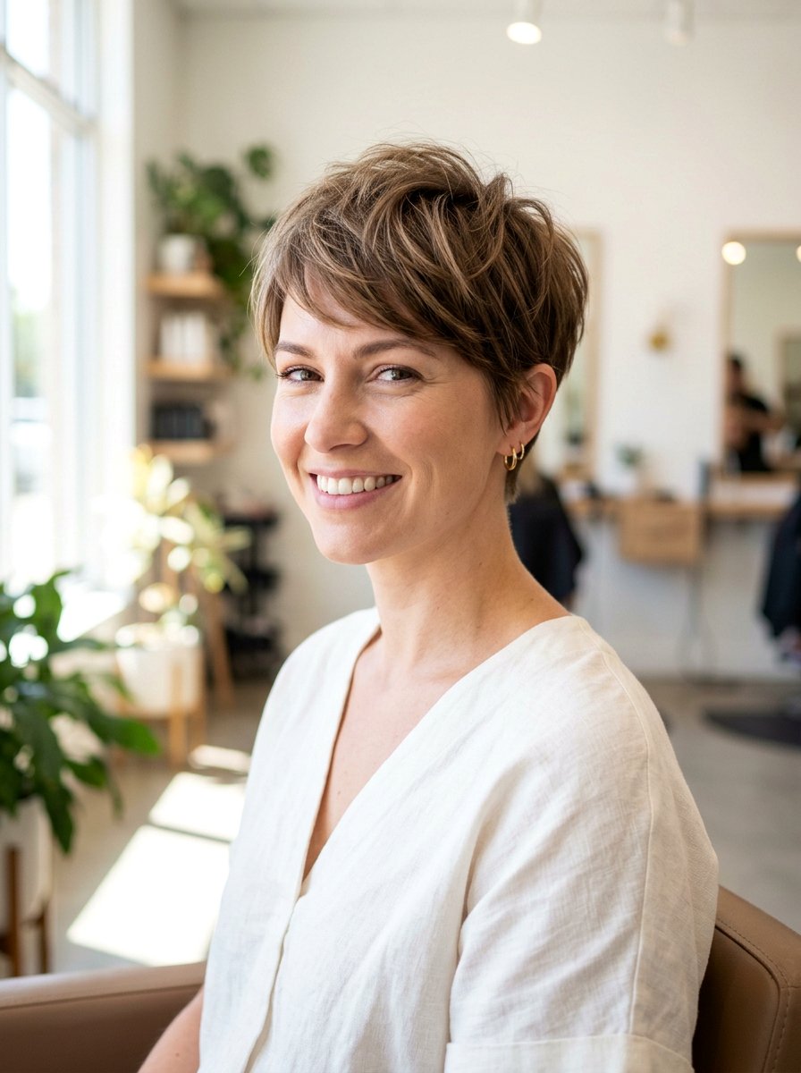 Short Pixie For Fine Hair - 20 soft feathered pixie for older women - 20 soft feathered pixie for older women
