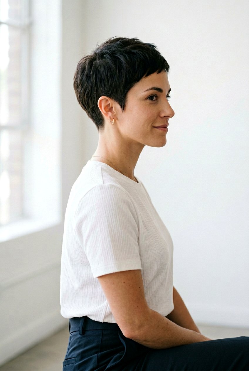 Short Pixie With Stacked Back - 20 pixie with stacked back - 20 pixie with stacked back
