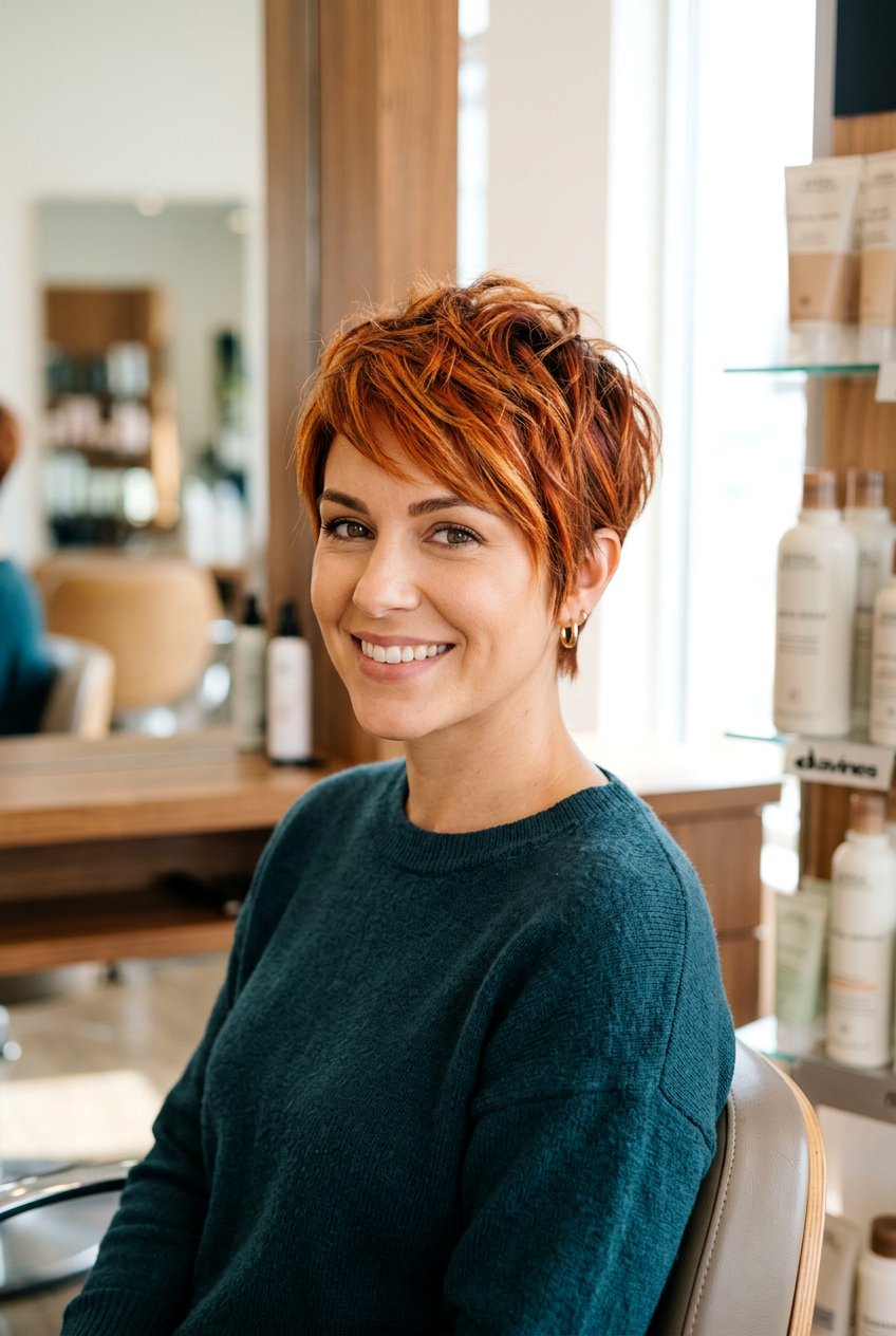 Short Pumpkin Spice Pixie Cut - 20 pumpkin spice hair color - 20 pumpkin spice hair color