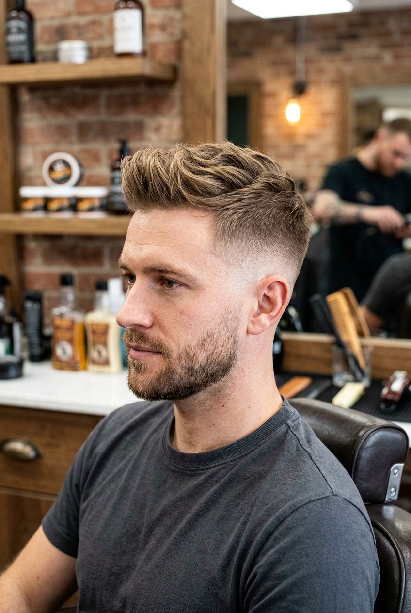 Short Quiff Fade - 20 hairstyles for men with thin hair - 20 hairstyles for men with thin hair