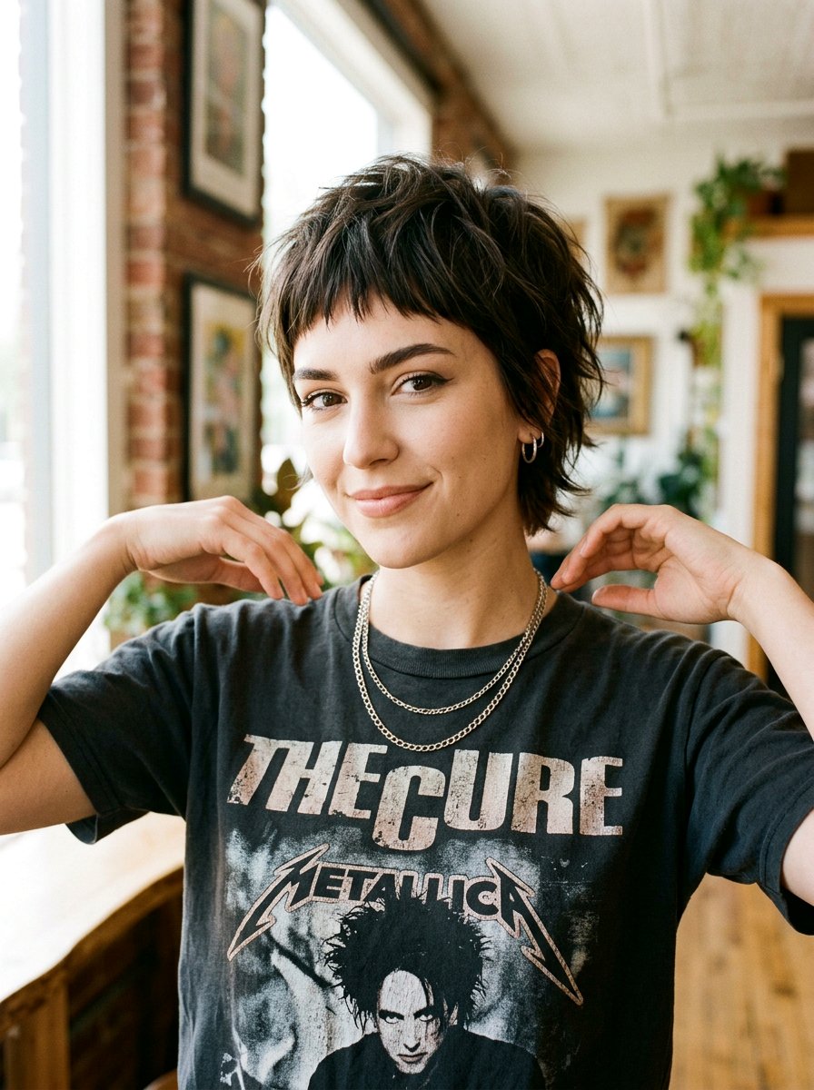 Short Razor Cut With Micro Bangs - 20 short razor haircut for women - 20 short razor haircut for women