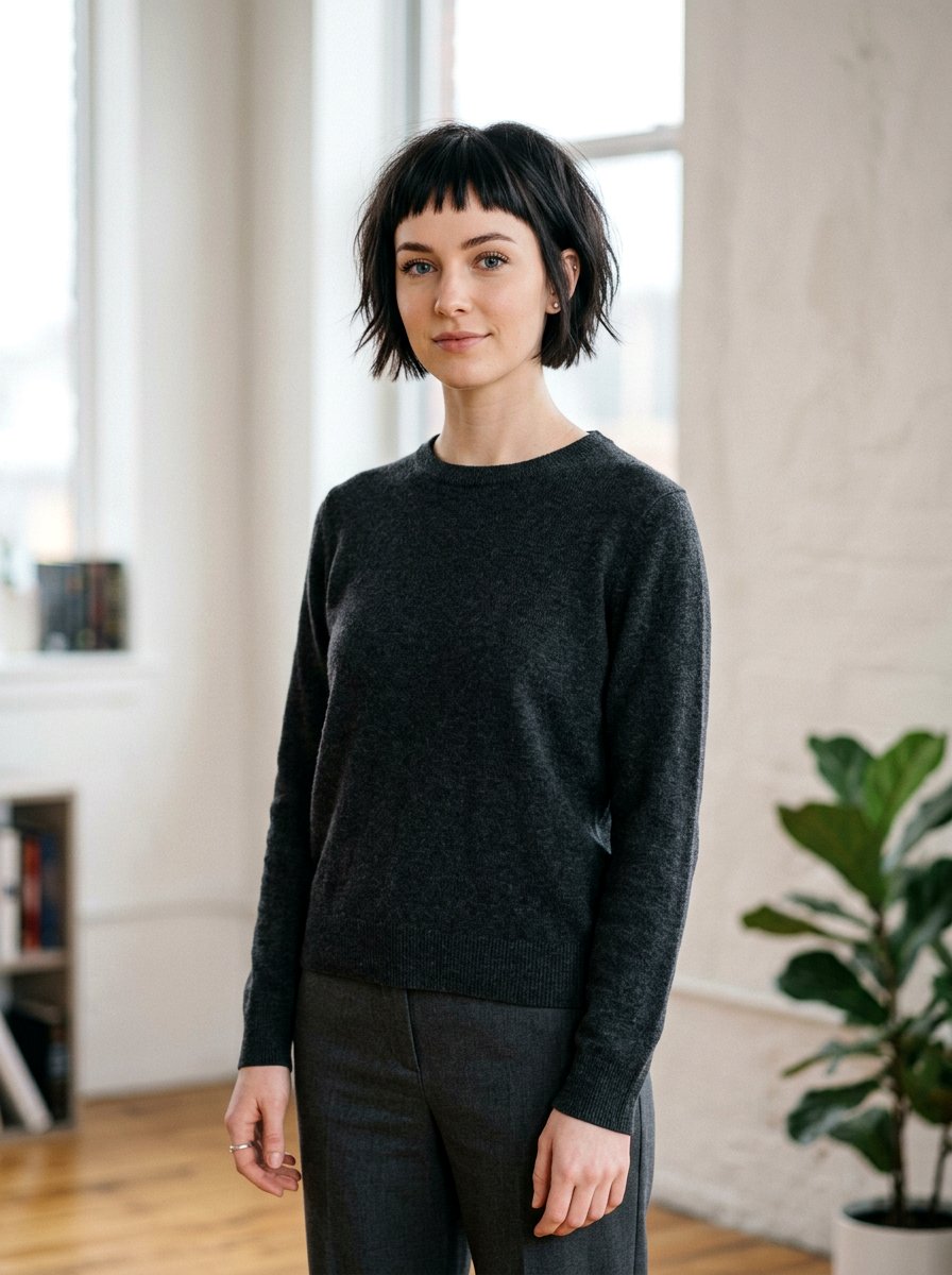 Short Razored Bob With Micro Bangs - 20 razored bob with bangs - 20 razored bob with bangs