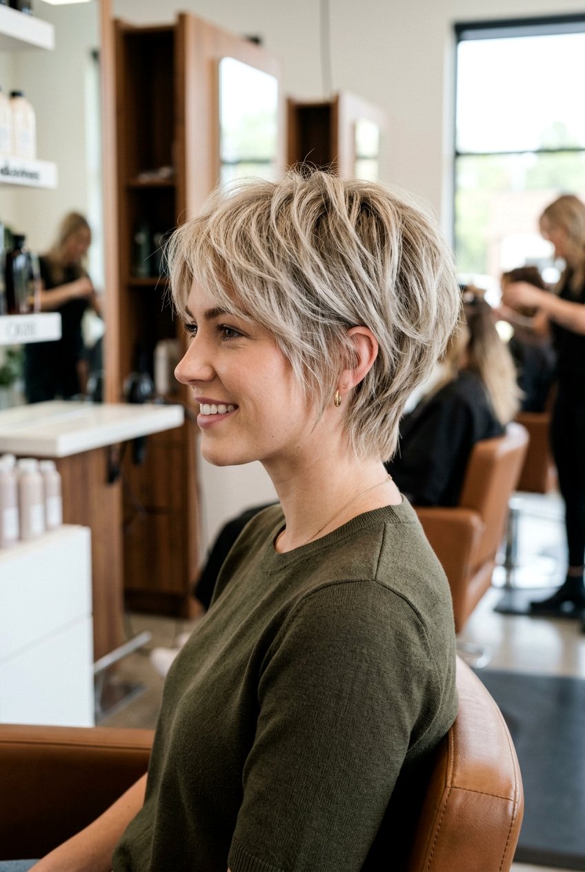 Short Razored Layers - 20 razored haircut for women - 20 razored haircut for women