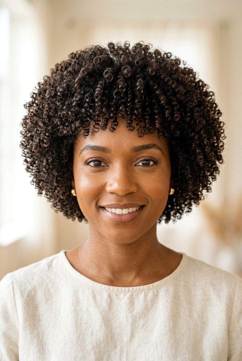 Short Round Curly Haircut - 20 short curly hairstyles - 20 short curly hairstyles