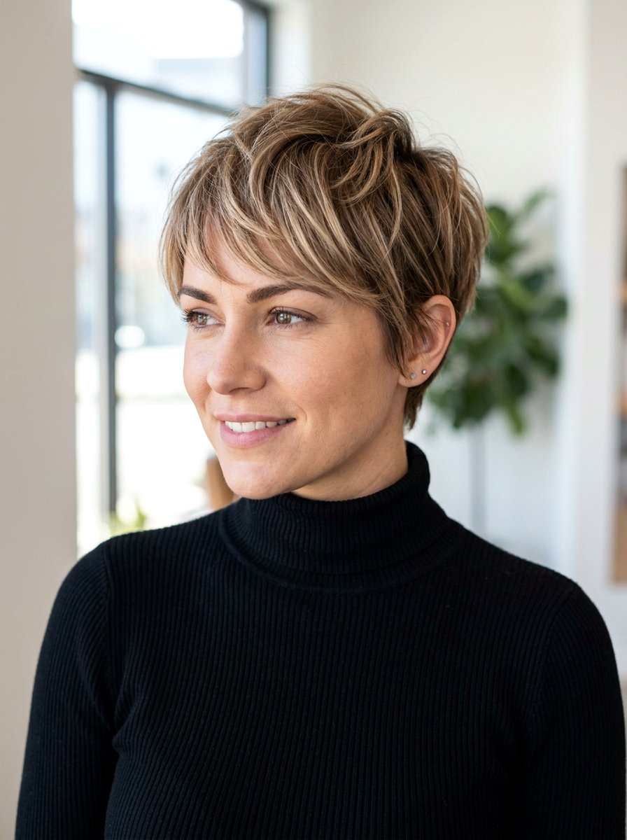 Short Sandy Bronde Hair with Subtle Babylights - 20 sandy bronde with babylights - 20 sandy bronde with babylights