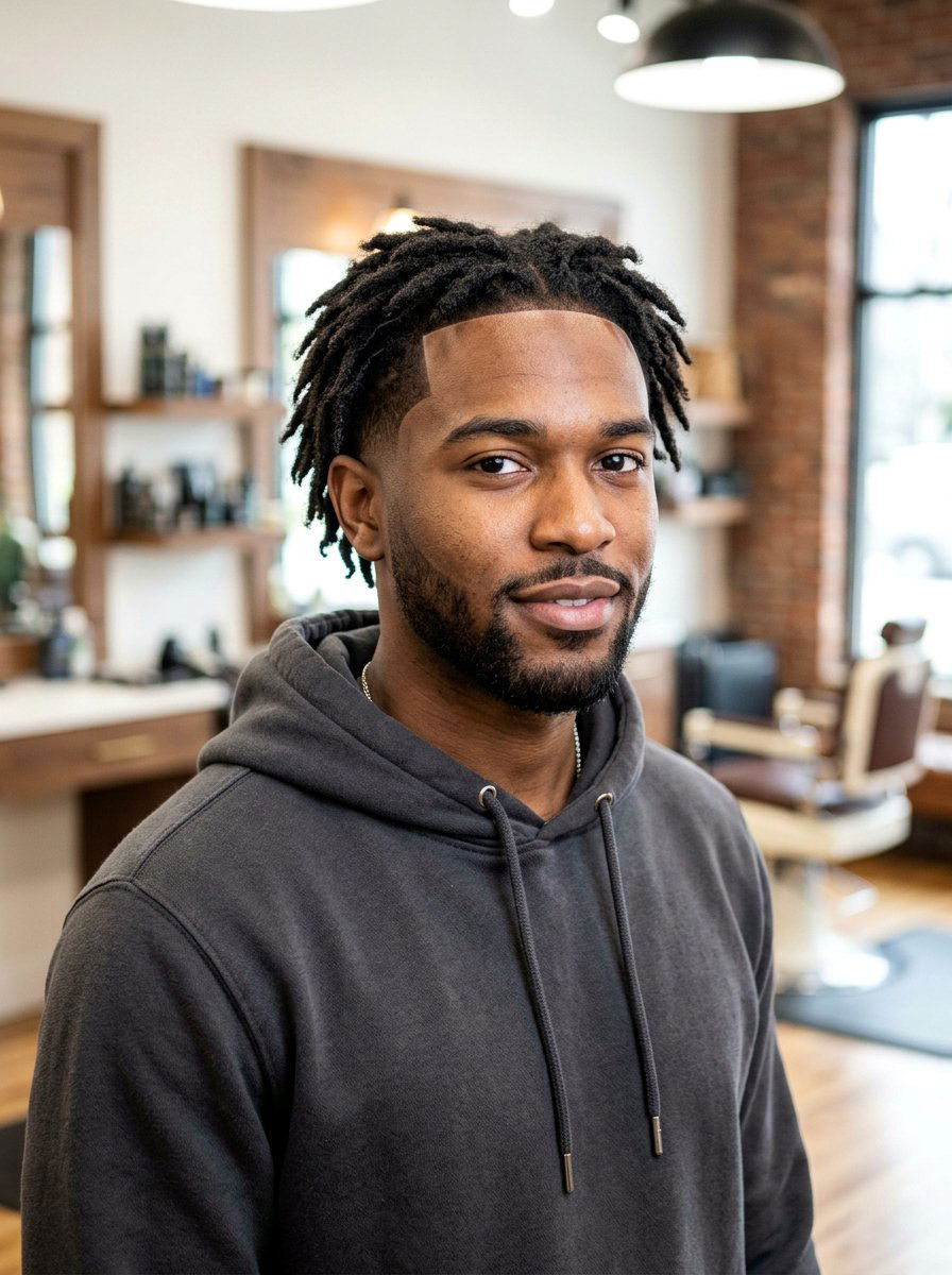 Short Semi Freeform Locs With Line Up - 20 semi freeform loc styles men - 20 semi freeform loc styles men