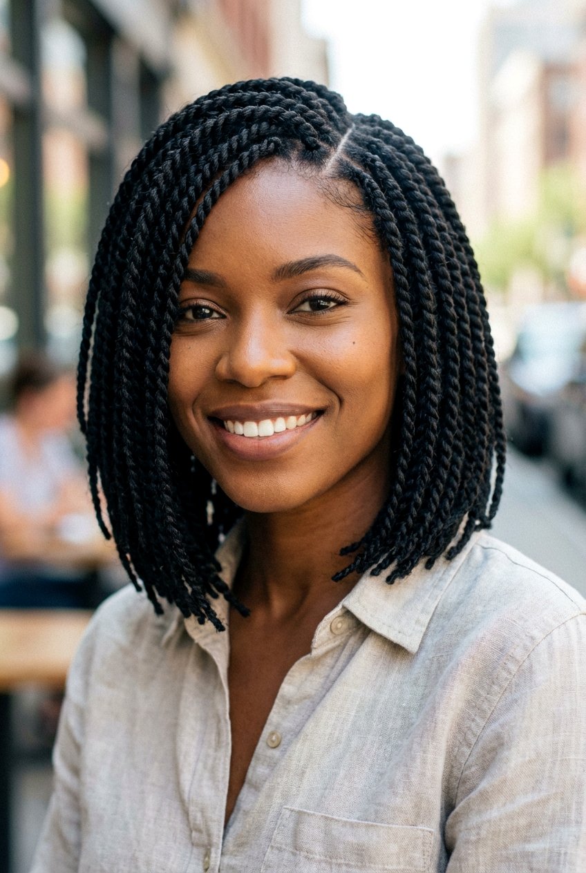 Short Senegalese twists bob - 20 senegalese twists hairstyles - 20 senegalese twists hairstyles