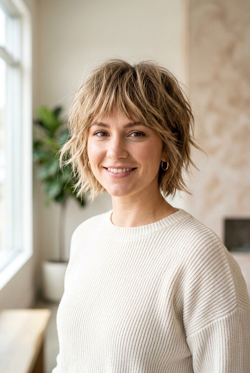 Short Shag - 20 short hairstyles for women over 40 - 20 short hairstyles for women over 40