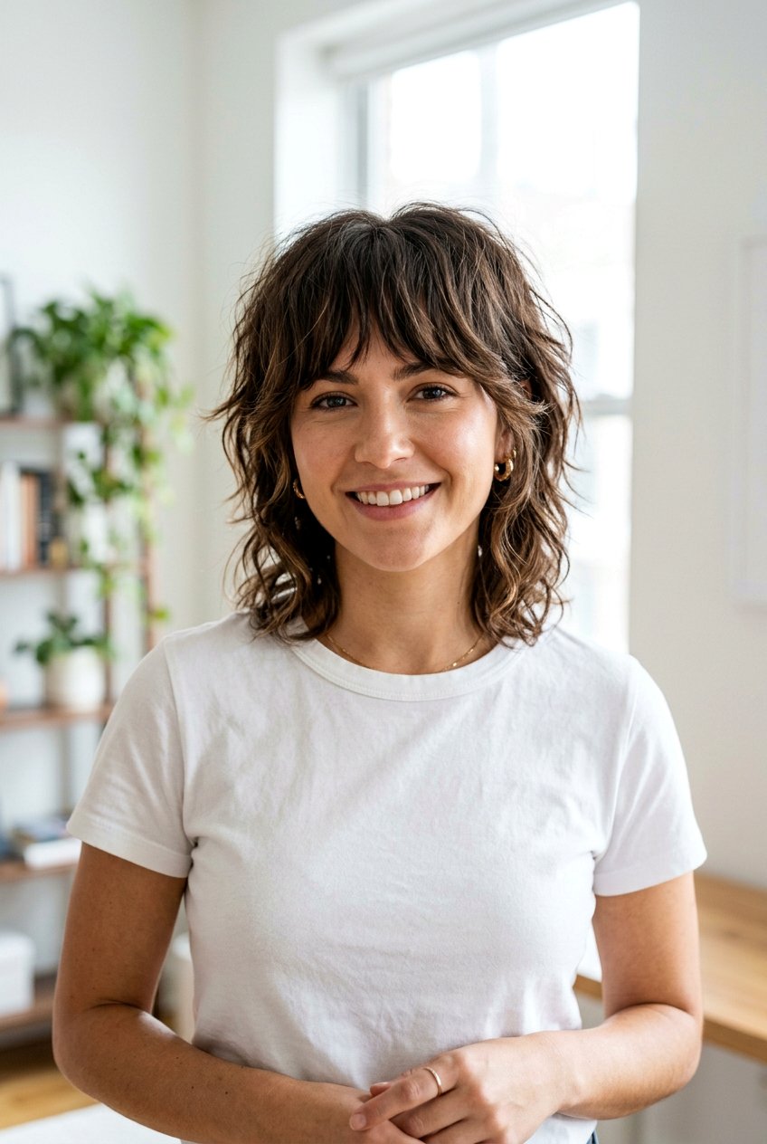 Short Shag Haircut With Bottleneck Bangs - 20 shag haircut with bottleneck bangs - 20 shag haircut with bottleneck bangs