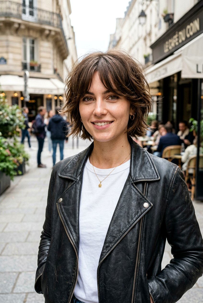 Short Shag Layered Haircut With Curtain Bangs - 20 modern layered haircut with curtain bangs - 20 modern layered haircut with curtain bangs