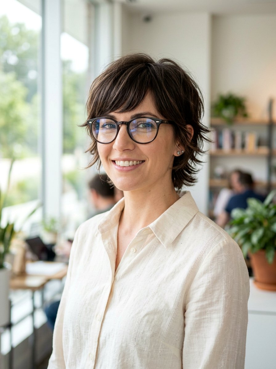 Short Shag With Glasses - 20 trendy shag haircut 2026 - 20 trendy shag haircut 2026