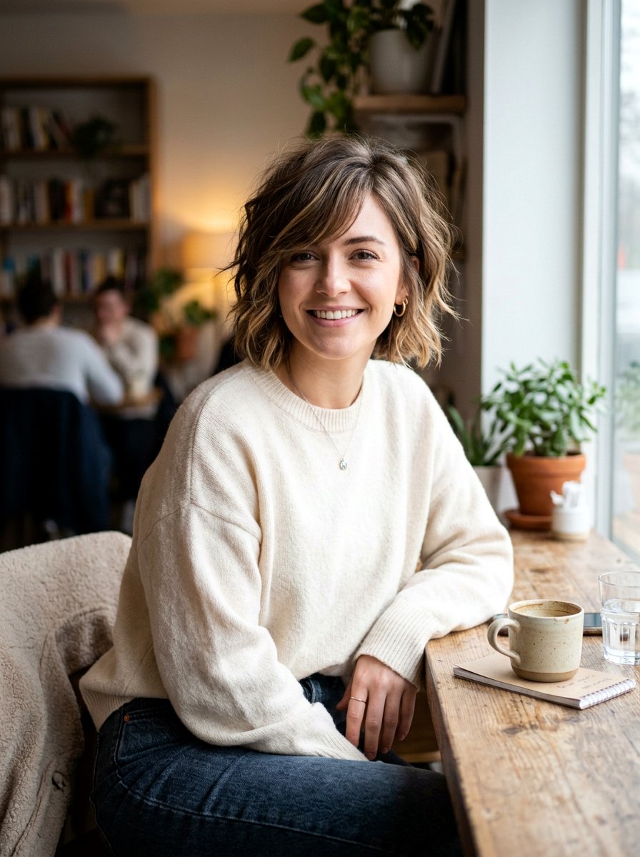 Short Shag With Side Swept Fringe - 20 short haircut with side swept fringe - 20 short haircut with side swept fringe