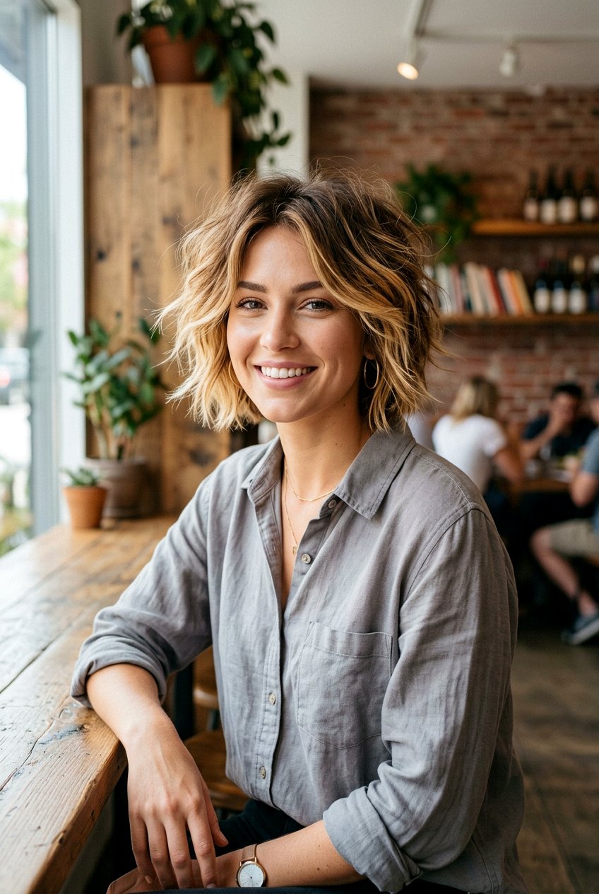 Short Shaggy Bixie Haircut With Balayage - 20 short shaggy bixie haircut - 20 short shaggy bixie haircut