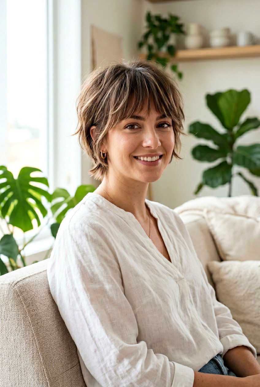 Short Shaggy Bixie Haircut With Wispy Bangs - 20 short shaggy bixie haircut - 20 short shaggy bixie haircut