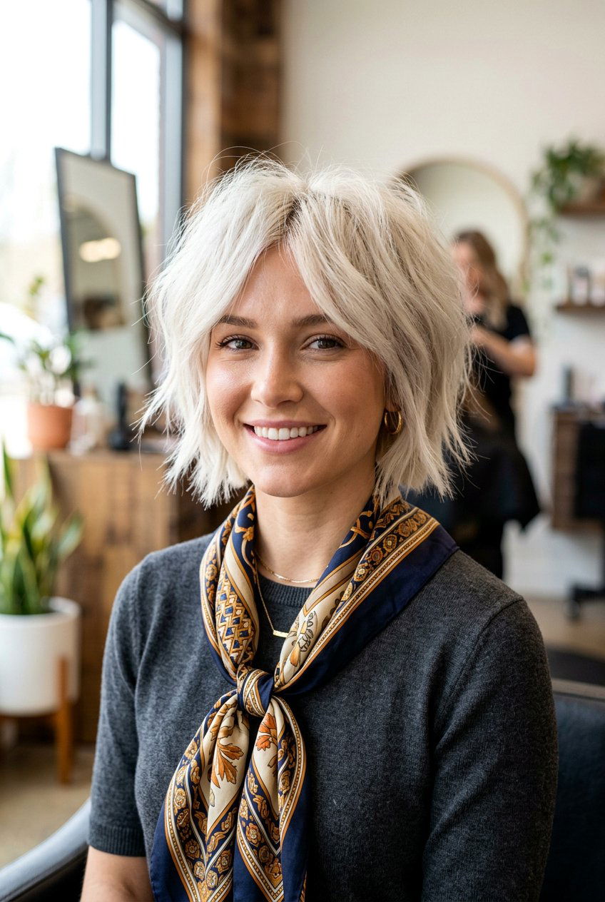 Short Shaggy Bob - 20 low maintenance shag for mature women - 20 low maintenance shag for mature women