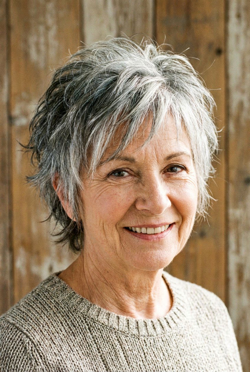 Short Shaggy Haircut - 20 best haircuts for women over 70 - 20 best haircuts for women over 70