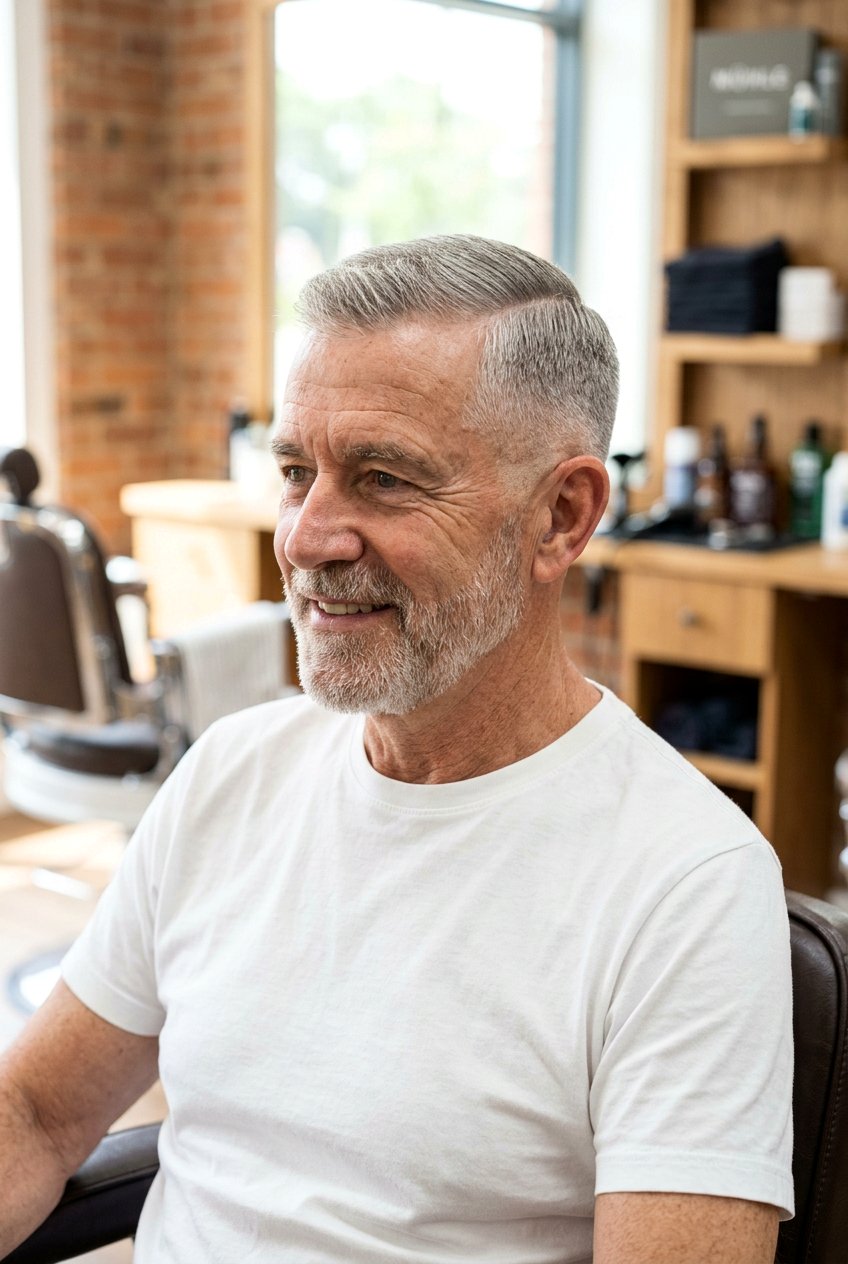Short Side Part Taper - 20 classic side part for older men - 20 classic side part for older men