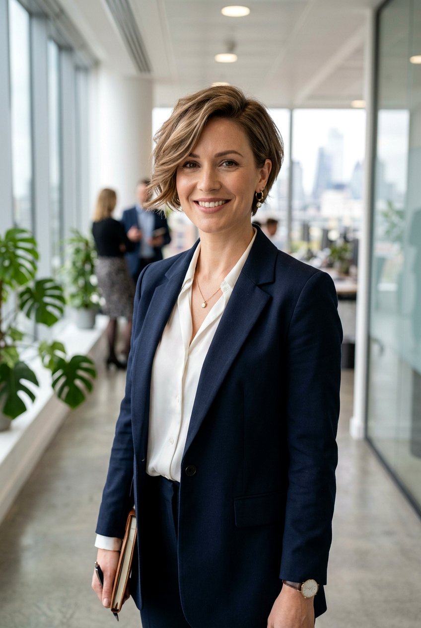 Short Side Swept Haircut - 20 short professional hairstyles for women - 20 short professional hairstyles for women