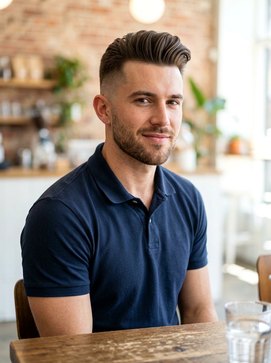 Short Sided Pompadour - 20 pompadour haircut for medium hair men - 20 pompadour haircut for medium hair men