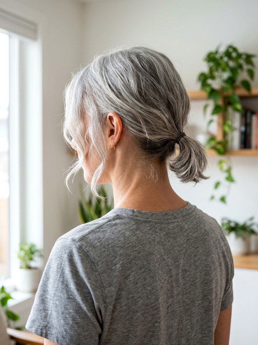 Short Silver Ponytail - 20 classy silver ponytail hairstyle - 20 classy silver ponytail hairstyle