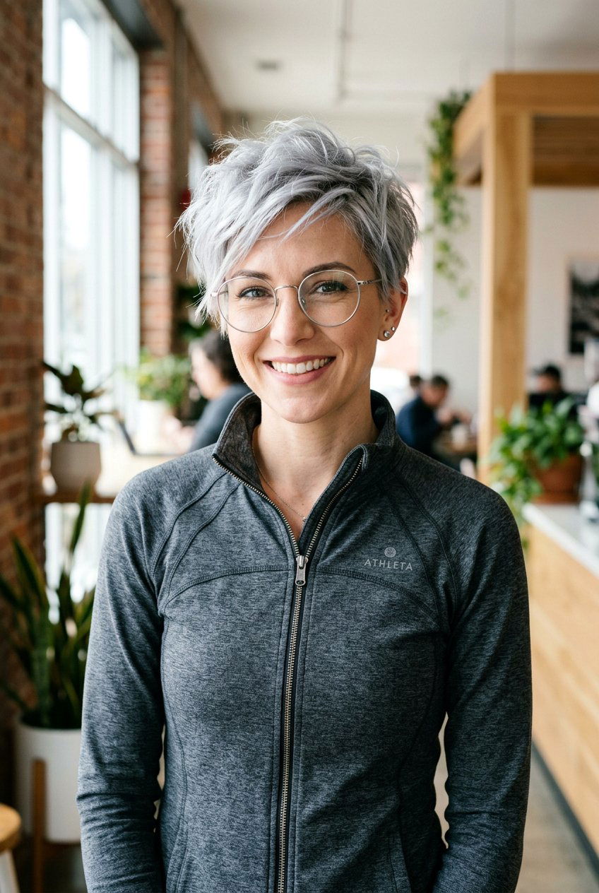 20 Chic Gray Hairstyles For Women With Glasses To Try Now