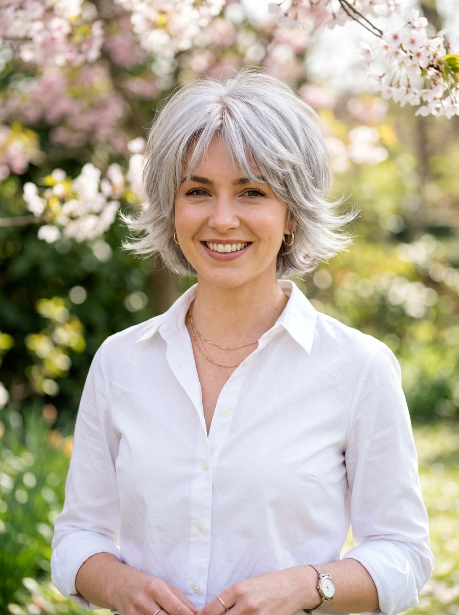 Short Silver Wolf Cut - 20 silver wolf cut color ideas - 20 silver wolf cut color ideas