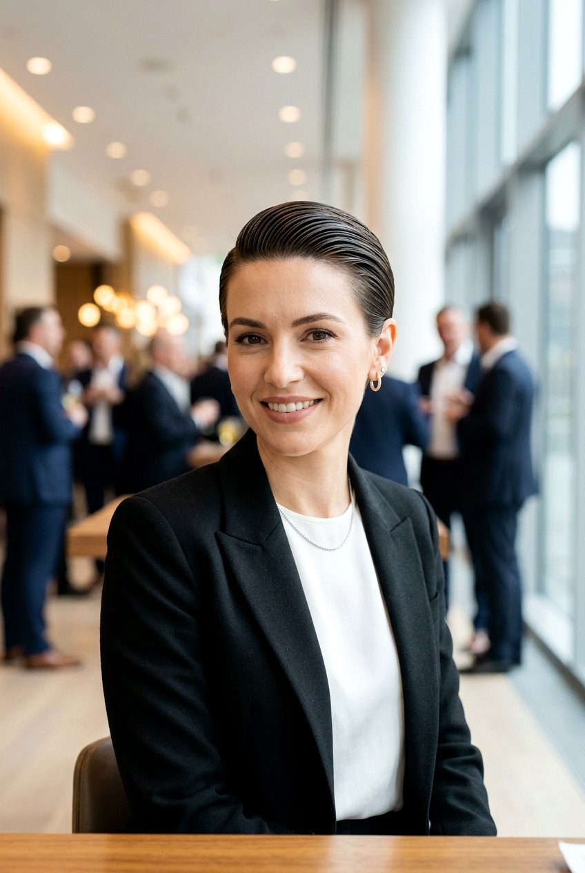 Short Slicked Back Haircut - 20 short professional hairstyles for women - 20 short professional hairstyles for women